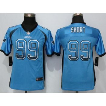 Youth Carolina Panthers #99 Kawann Short Light Blue Drift Fashion NFL Nike Jersey