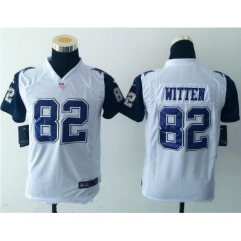 Youth Dallas Cowboys #82 Jason Witten Nike White Color Rush 2015 NFL Game Jersey