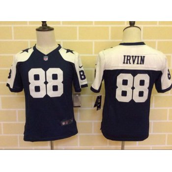 Youth Dallas Cowboys #88 Michael Irvin Navy Blue Thanksgiving Retired Player NFL Nike Game Jersey