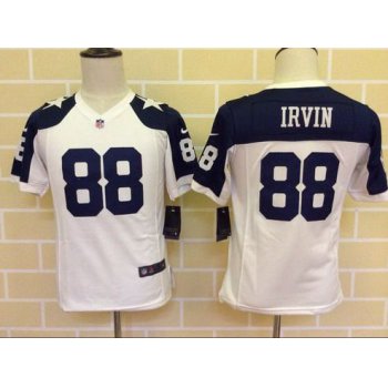 Youth Dallas Cowboys #88 Michael Irvin White Thanksgiving Retired Player NFL Nike Game Jersey