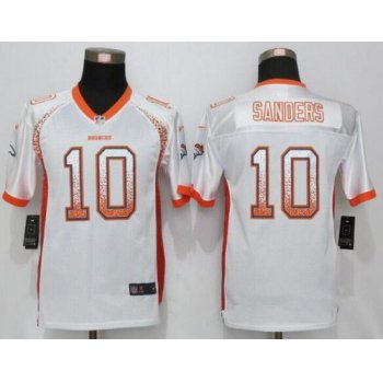 Youth Denver Broncos #10 Emmanuel Sanders White Drift Fashion Stitched Nike NFL Football Jersey