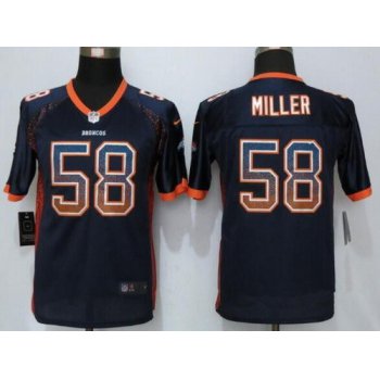 Youth Denver Broncos #58 Von Miller Navy Blue Drift Fashion Stitched Nike NFL Football Jersey