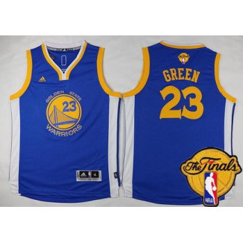 Youth Golden State Warriors #23 Draymond Green Blue 2016 The NBA Finals Patch Jersey