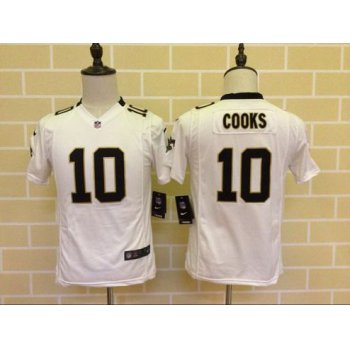 Youth New Orleans Saints #10 Brandin Cooks White Road NFL Nike Game Jersey