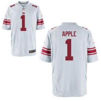 Youth New York Giants #1 Eli Apple Nike White 2016 Draft Pick Game Jersey