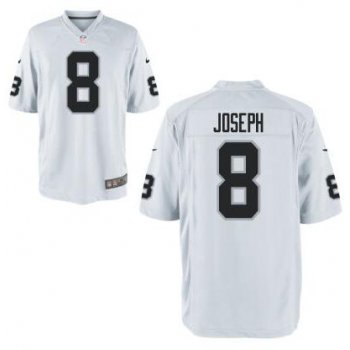 Youth Oakland Raiders #8 Karl Joseph Nike White 2016 Draft Pick Game Jersey