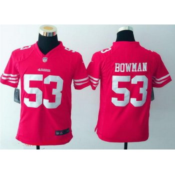 Youth San Francisco 49ers #53 NaVorro Bowman Scarlet Red Team Color NFL Nike Game Jersey