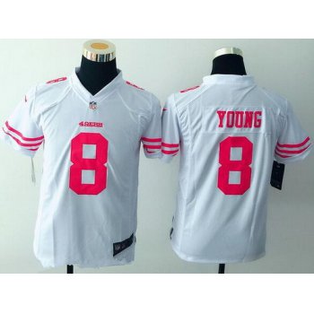 Youth San Francisco 49ers #8 Steve Young White Retired Player NFL Nike Game Jersey