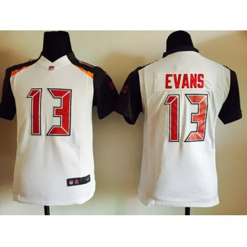 Youth Tampa Bay Buccaneers #13 Mike Evans White Road NFL Nike Game Jersey