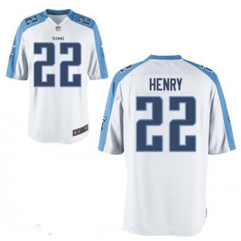 Youth Tennessee Titans #22 Derrick Henry White Road Stitched NFL Nike Game Jersey