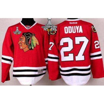 Chicago Blackhawks #27 Johnny Oduya Red Kids Jersey W/2015 Stanley Cup Champion PatchChampion Patch