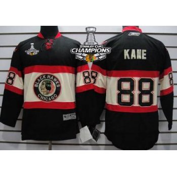 Chicago Blackhawks #88 Patrick Kane Black Third Kids Jersey W/2015 Stanley Cup Champion Patch