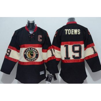 Youth Chicago Blackhawks #19 Janathan Toews Alternate Black Third NHL Reebok Jersey