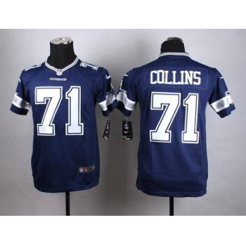 Youth Dallas Cowboys #71 La'el Collins Nike Blue Game Jersey