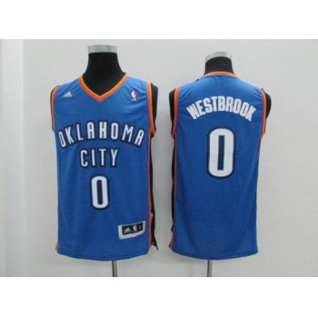 Youth Oklahoma City Thunder #0 Russell Westbrook Light Blue Jersey