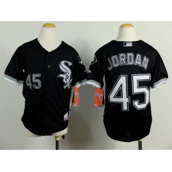 Chicago White Sox #45 Michael Jordan Black Kids Jersey