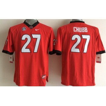 Georgia Bulldogs #27 Nick Chubb 2014 Red Limited Kids Jersey