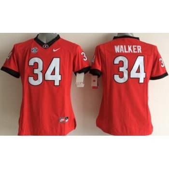 Georgia Bulldogs #34 Herschel Walker 2014 Red Limited Kids Jersey