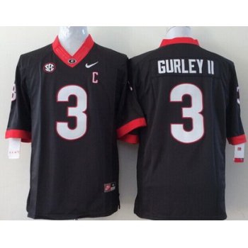 Georgia Bulldogs #3 Todd Gurley II 2014 Black Limited Kids Jersey