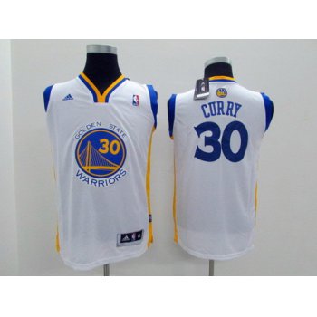 Golden State Warriors #30 Stephen Curry White Kids Jersey