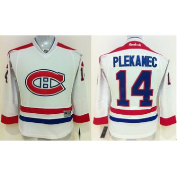 Montreal Canadiens #14 Tomas Plekanec White Kids Jersey