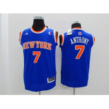 New York Knicks #7 Carmelo Anthony Blue Kids Jersey