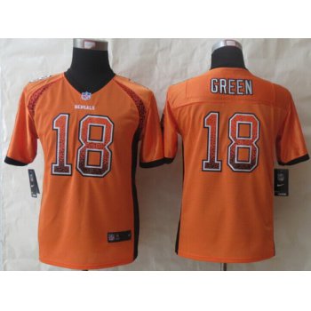 Nike Cincinnati Bengals #18 A.J. Green Drift Fashion Orange Elite Jersey