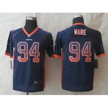 Nike Denver Broncos #94 DeMarcus Ware Drift Fashion Blue Kids Jersey