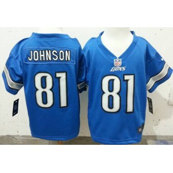 Nike Detroit Lions #81 Calvin Johnson Light Blue Toddlers Jersey