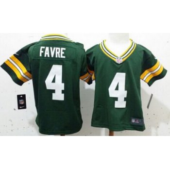 Nike Green Bay Packers #4 Brett Favre Green Toddlers Jersey