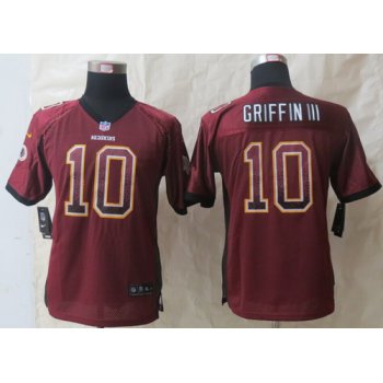 Nike Washington Redskins #10 Robert Griffin III Drift Fashion Red Kids Jersey