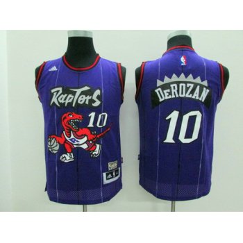 Toronto Raptors #10 Demar DeRozan Hardwood Classic Purple Swingman Kids Jersey