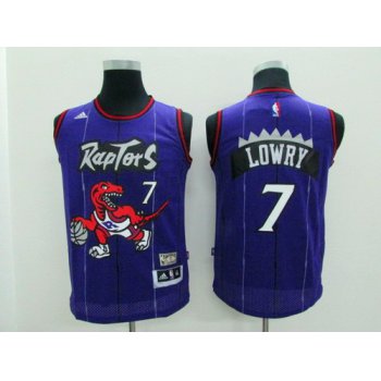 Toronto Raptors #7 Kyle Lowry Hardwood Classic Purple Swingman Kids Jersey