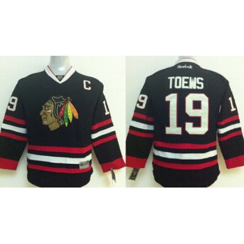 Chicago Blackhawks #19 Janathan Toews Black Kids Jersey