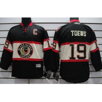 Chicago Blackhawks #19 Janathan Toews Black Third Kids Jersey