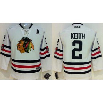 Chicago Blackhawks #2 Duncan Keith 2015 Winter Classic White Kids Jersey