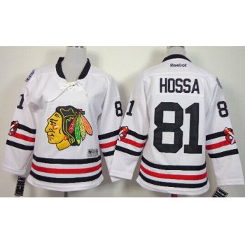 Chicago Blackhawks #81 Marian Hossa 2015 Winter Classic White Kids Jersey