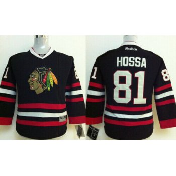 Chicago Blackhawks #81 Marian Hossa Black Kids Jersey