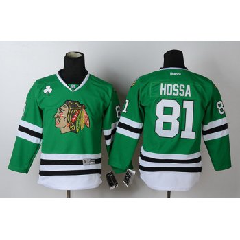 Chicago Blackhawks #81 Marian Hossa Green Kids Jersey