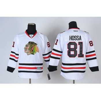 Chicago Blackhawks #81 Marian Hossa White Kids Jersey