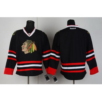 Chicago Blackhawks Blank Black Kids Jersey