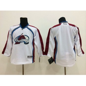 Colorado Avalanche Blank White Kids Jersey