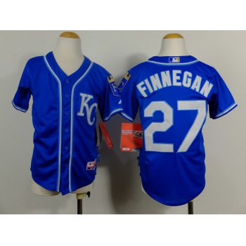 Kansas City Royals #27 Brandon Finnegan 2014 Blue Kids Jersey