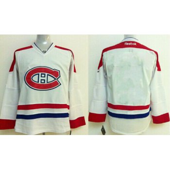 Montreal Canadiens Blank White Kids Jersey