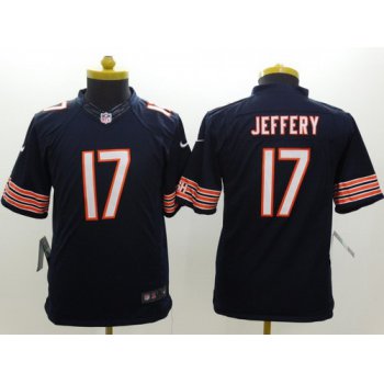 Nike Chicago Bears #17 Alshon Jeffery Blue Limited Kids Jersey