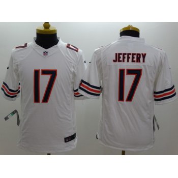 Nike Chicago Bears #17 Alshon Jeffery White Limited Kids Jersey