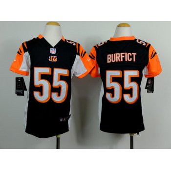 Nike Cincinnati Bengals #55 Vontaze Burfict Black Game Kids Jersey