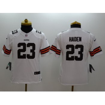 Nike Cleveland Browns #23 Joe Haden White Limited Kids Jersey