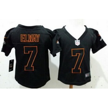 Nike Denver Broncos #7 John Elway Lights Out Black Toddlers Jersey