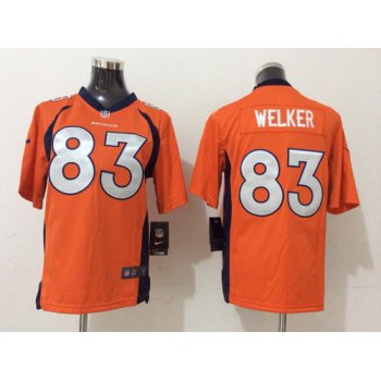 Nike Denver Broncos #83 Wes Welker 2013 Orange Game Kids Jersey